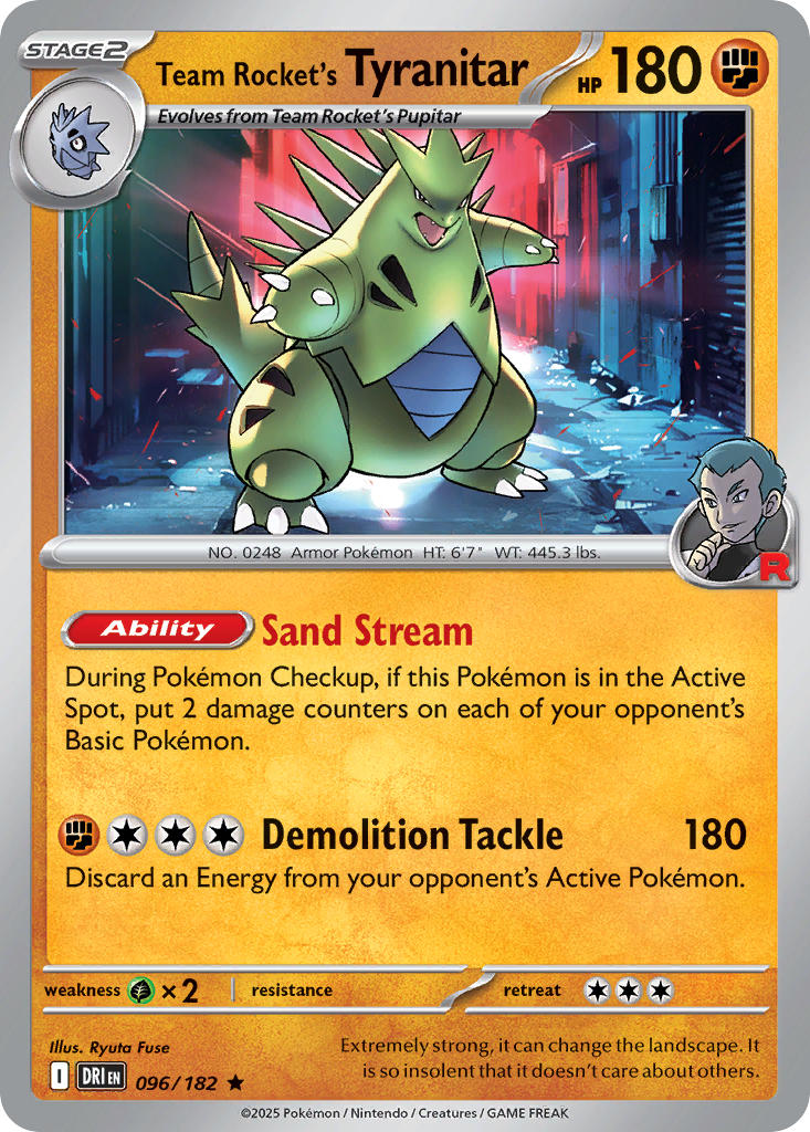 Destined Rivals Team Rocket's Tyranitar [Holo] Pokémon card